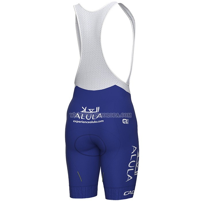 2023 Ropa Ciclismo Jayco Alula Azul Blanco Mangas Cortas y Culotte Corto